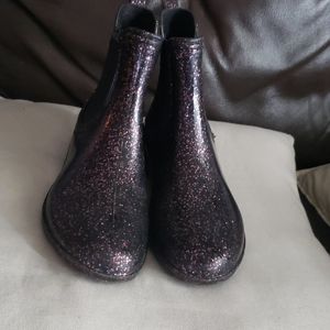super cute sparkly ankle rain boots